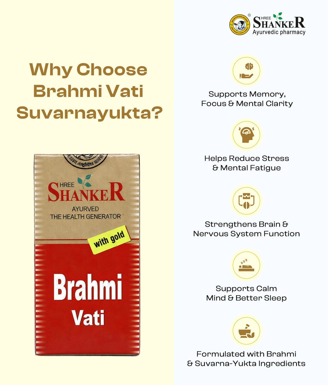 Brahmi Vati Gold (Brahmi Vati Suvarnayukta)